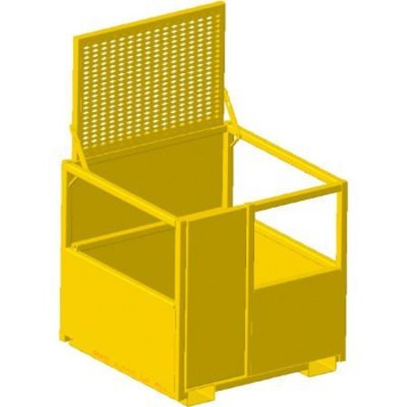 MACHINING & WELDING BY OLSEN, INC. M & W 4' x 4' Forklift Personnel Basket, 1000 lb. Capacity, Yellow - 20988 20988